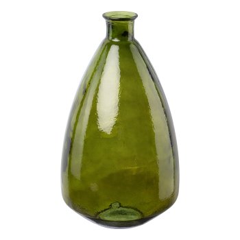 Glass Vase MARIA, 60x33x33cm, dark green, Recycled