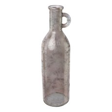 Glass bottle vase w.handle PIA, 50x14x14cm, brown, Recycled