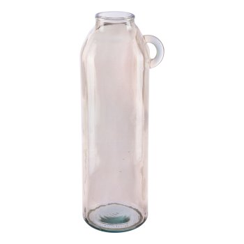 Glass jar with handle LUGO, 45x17x17cm, beige, Recycled