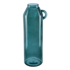 Glas Gefäß mit Griff LUGO, 45x17x17cm, petrol