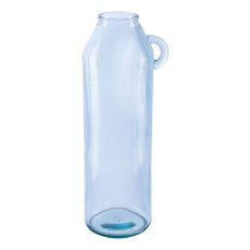 Glas Gefäß mit Griff LUGO, 45x17x17cm, aqua
