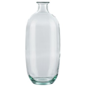 Glass Vase bulbous NAPOLI, 13x31cm, clear, Recycled