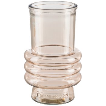 Glass Vase Composition III, 10x17cm, Light Brown, Recycled