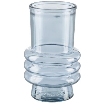Glass Vase Composition III, 10x17cm, Light Blue, Recycled