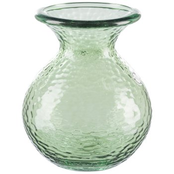 Glass Ball Vase PARADISE, 15x18,5cm, Green, Recycled