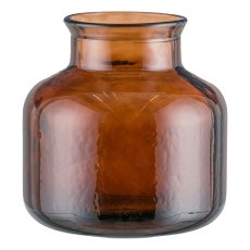 Glass lantern, ARAGON 23x24cm, dark brown