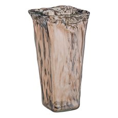 Glas Vase, ARKIS 33x16cm, Walnuss