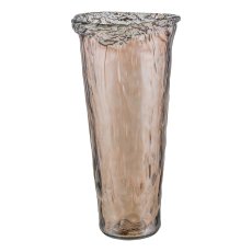 Glas Vase, ARKIS 50x25cm, Walnuss