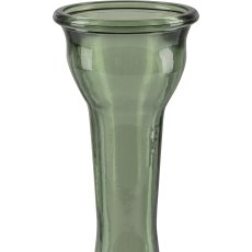 Glass vase SERENA, recycled, 31x7.5x7.5cm, dark green