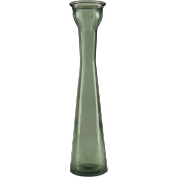 Glass vase SERENA, recycled, 31x7.5x7.5cm, dark green