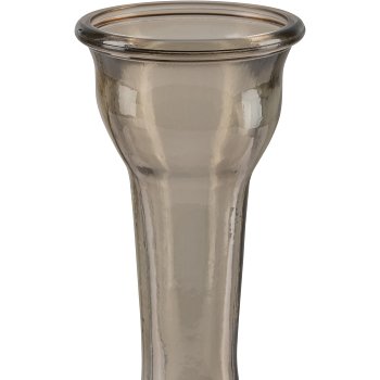 Glass vase SERENA, recycled, 31x7.5x7.5cm, light brown