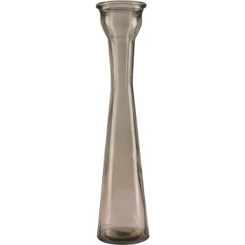 Glass vase SERENA, recycled, 31x7.5x7.5cm, light brown