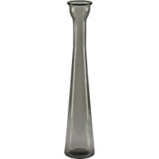 Glass vase SERENA, recycled, 40x8x8cm, stone grey