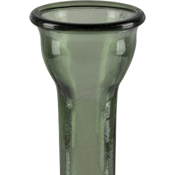 Glass vase SERENA, recycled, 40x8x8cm, dark green