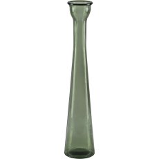 Glass vase SERENA, recycled, 40x8x8cm, dark green