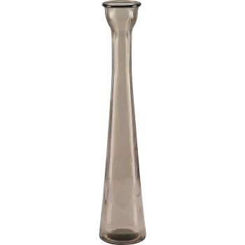 Glass vase SERENA, recycled, 40x8x8cm, light brown