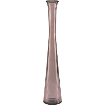 Glass vase SERENA, recycled, 51x9.5x9.5cm, coral