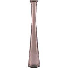 Glass vase SERENA, recycled, 51x9.5x9.5cm, coral