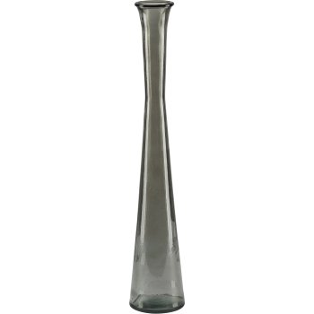 Glass vase SERENA, recycled, 51x9.5x9.5cm, stone grey