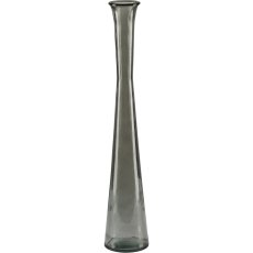 Glass vase SERENA, recycled, 51x9.5x9.5cm, stone grey