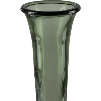 Glass vase SERENA, recycled, 51x9.5x9.5cm, dark green