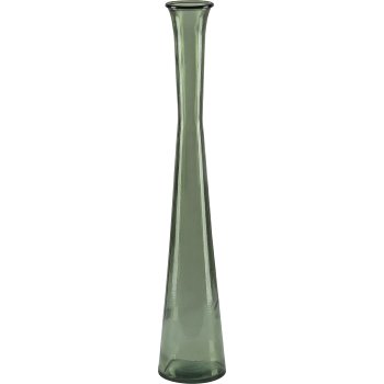 Glass vase SERENA, recycled, 51x9.5x9.5cm, dark green