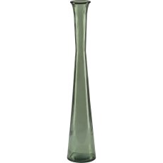 Glass vase SERENA, recycled, 51x9.5x9.5cm, dark green