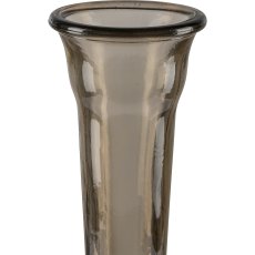 Glass vase SERENA, recycled, 51x9.5x9.5cm, light brown