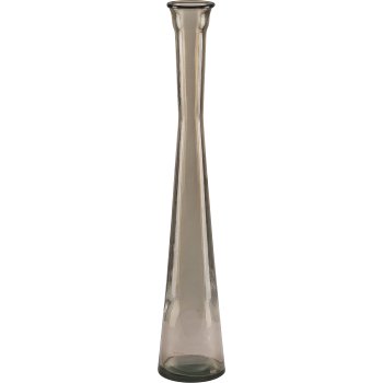 Glass vase SERENA, recycled, 51x9.5x9.5cm, light brown