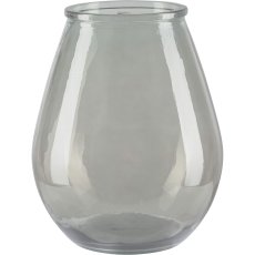 Glass vase OPUS, recycled, 36x29x29cm, stone grey