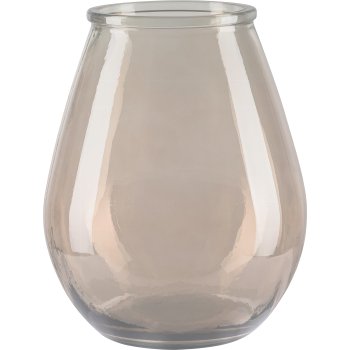 Glass vase OPUS, recycled, 36x29x29cm, light brown