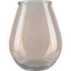 Glass vase OPUS, recycled, 36x29x29cm, light brown