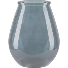 Glass vase OPUS, recycled, 36x29x29cm, royal blue