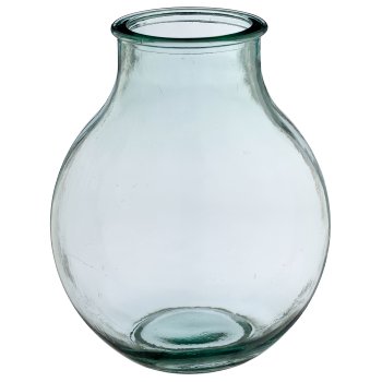 Glasvase BOMBA, recycelt, 29x29x36cm, transparent
