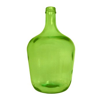 Glass Vase Bulbous UNIKAT recycled, 30x18 cm, green