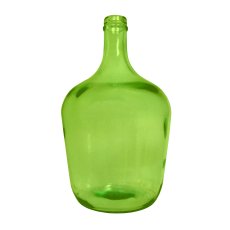 Glass Vase Bulbous Unique Piece Of Recycled Glass, 30x18 cm, Green