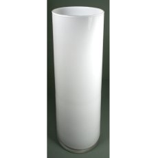 Glass vase cylinder, Ø15cm, H=50cm, white