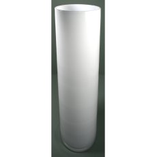 Glass vase cylinder white, Ø15cm, h60cm