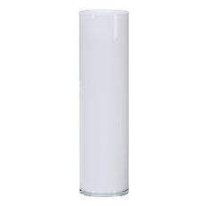 Glass Vase Cylinder White,