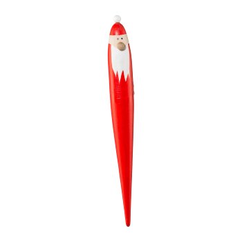 Wood Fir Cone stake red Nose, 6.5x3.3x34.5cm, red