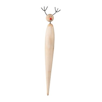 Holz Tanne Kegel Stecker REINDEER CARL, 9x4,5x54cm, natur