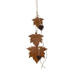 Metal Leaf Garland Of 3 With