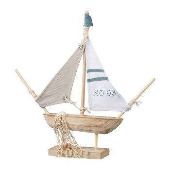 Wood Sailboat With Fabric