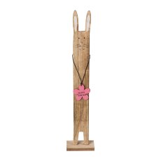 Wood Bunny Slim Basic, 30,5x5x8cm, Pink