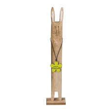 Holz Hase schlank Basic, 40x5x8cm, grün