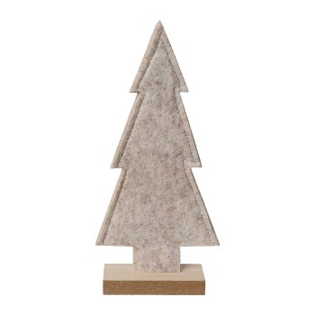 Filz Tannenbaum, 20,5x9,5x4cm, grau