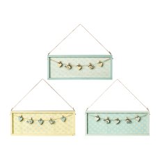 Wooden Board Hanger 3 assorted Lovely, 29x1,3x24cm, Mint