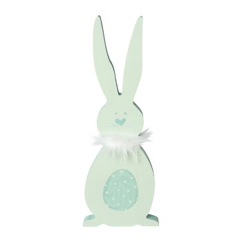Wooden Rabbit On Foot 3 assorted Lovely, 10x1,7x28cm, Mint