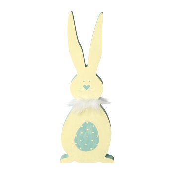 Wooden Rabbit On Foot 3 assorted Lovely, 10x1,7x28cm, Mint