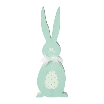 Wooden Rabbit On Foot 3 assorted Lovely, 10x1,7x28cm, Mint